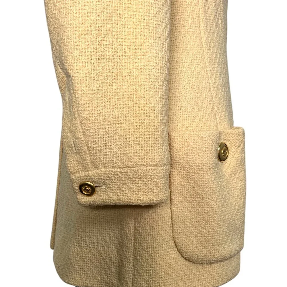 CHANEL 1995 Vintage CC Logo Button Blazer Jacket Size 40 - Picture 6 of 7